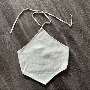 House of Harlow 1960 White Bandana Knit Halter Top - M